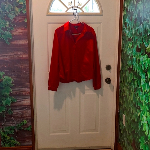 Red long sleeve blouse
